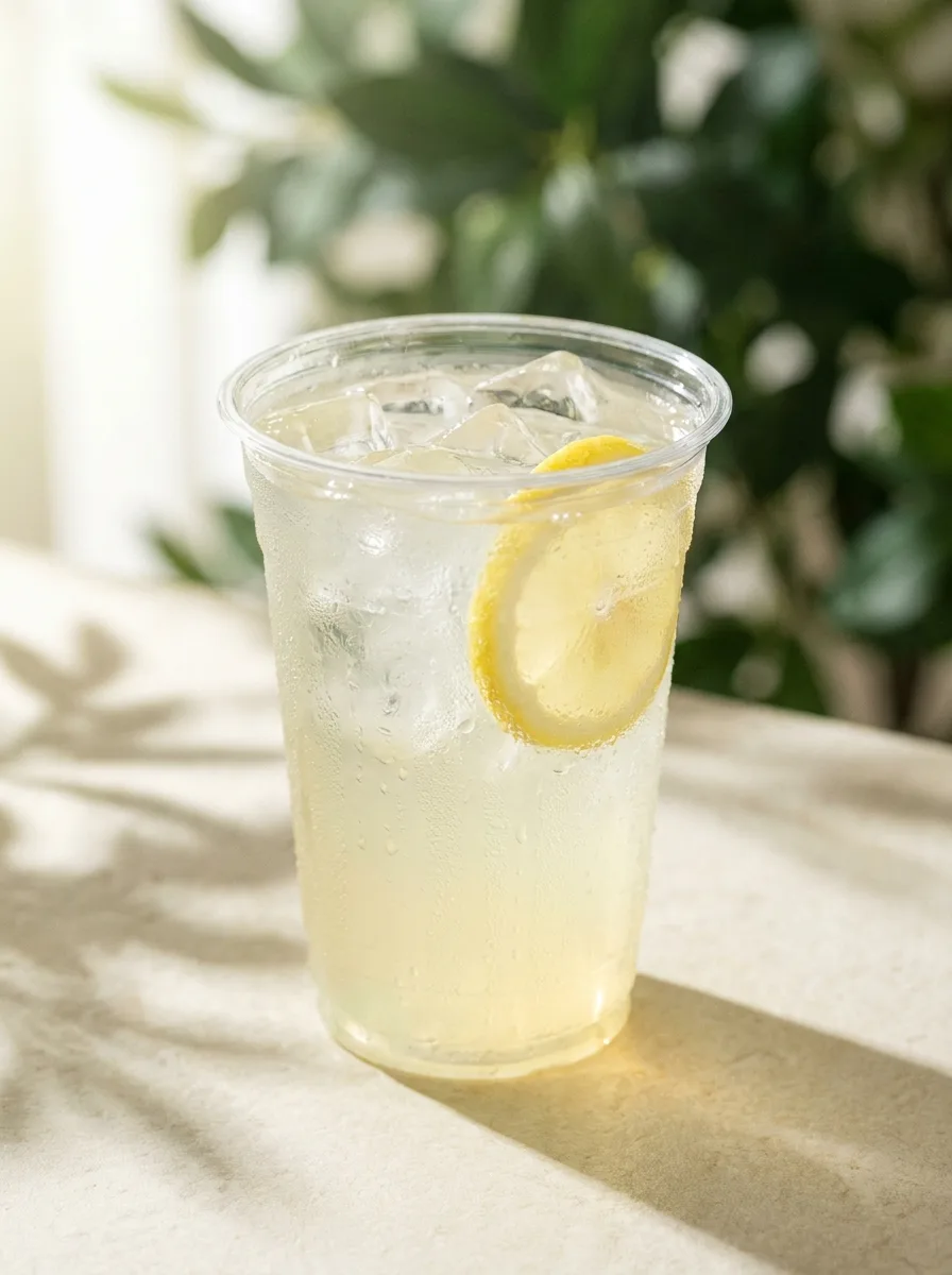 Buzlu limonata dolu 12 oz şeffaf PET bardak